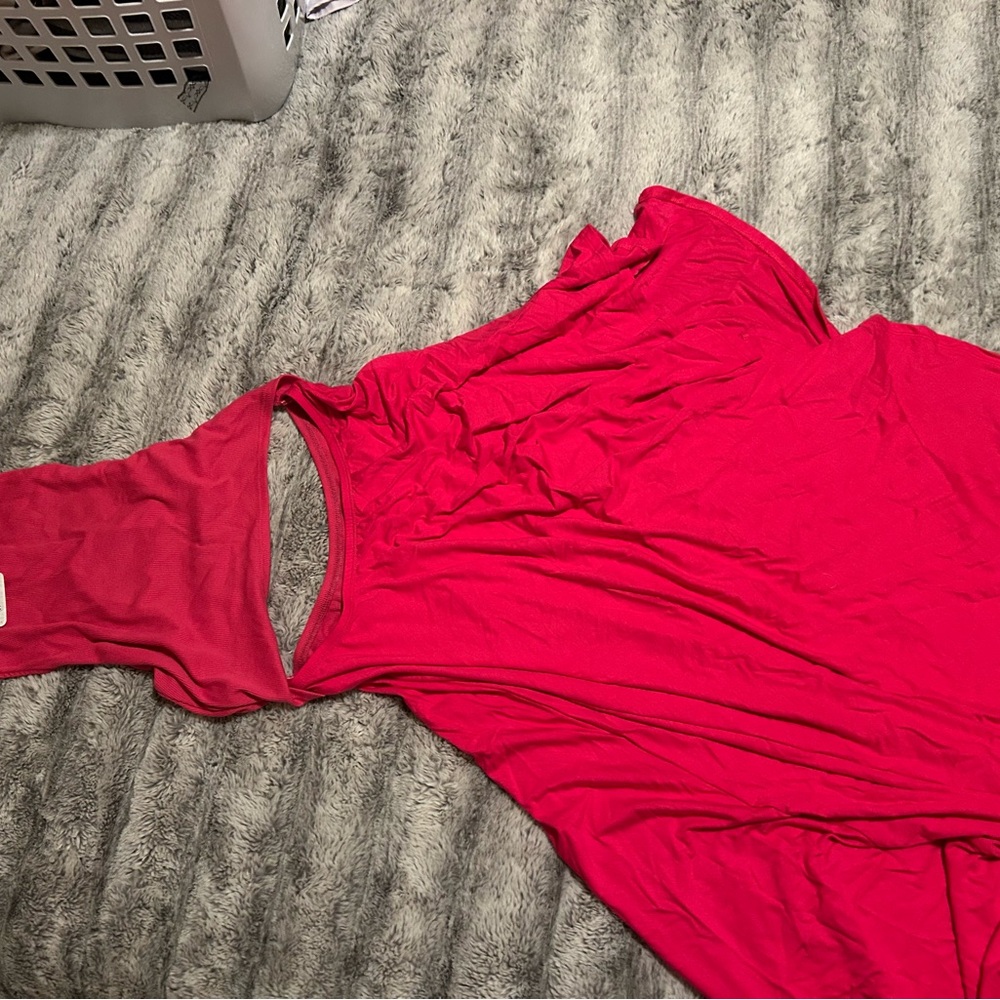 Free People Asymmetrical Red Dress